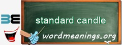 WordMeaning blackboard for standard candle